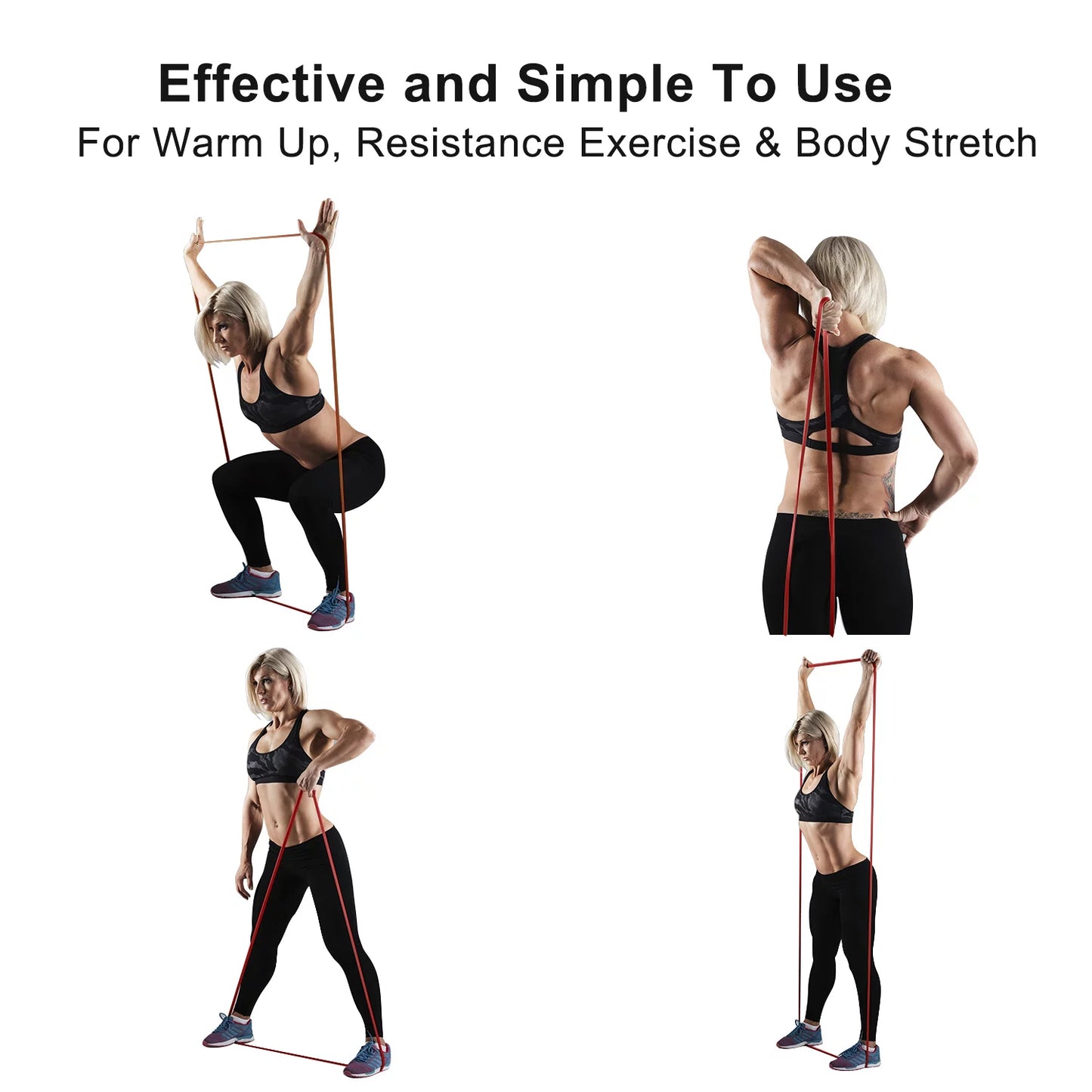 Pull up Resistance Band Mobility Stretch Powerlifting Anti-Snap GREEN 50-125Lbs