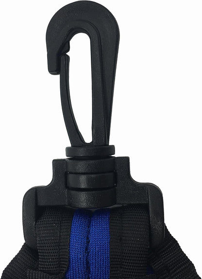 Golf Ball Bag Golf Ball Holder Golf Balls Carrier Bag for 3 Balls and Tees (Black+Blue)