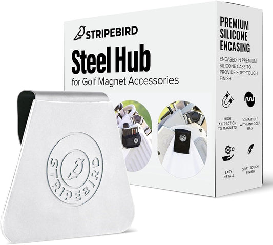 Steel Hub for Golf Magnet Accessories - Metal Attachment for Golf Bag Magnet Products - Easily Access Magnetic Golf Accessories from Your Golf Bag