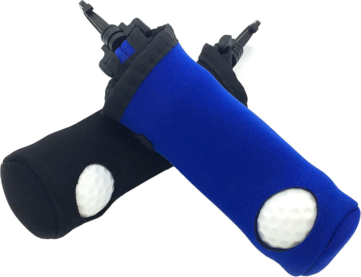 Golf Ball Bag Golf Ball Holder Golf Balls Carrier Bag for 3 Balls and Tees (Black+Blue)