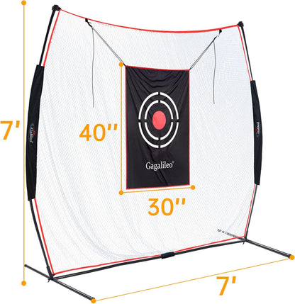 Golf Practice Hitting Nets for Backyard Driving Indoor Use Heavy Duty Practice Golf Driving Nets for Backyard Premium Portable Golf Impact Nets Cages with Frame and Net for Men