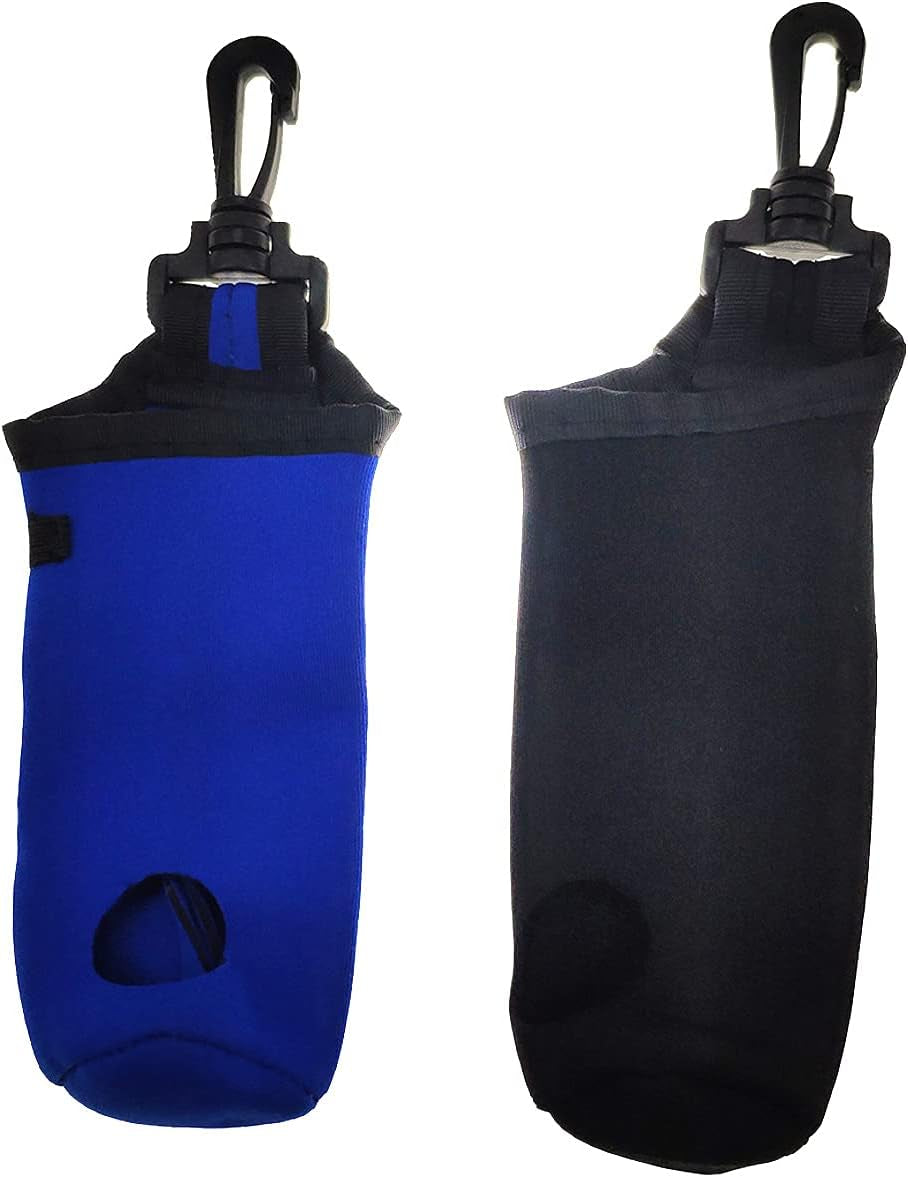 Golf Ball Bag Golf Ball Holder Golf Balls Carrier Bag for 3 Balls and Tees (Black+Blue)