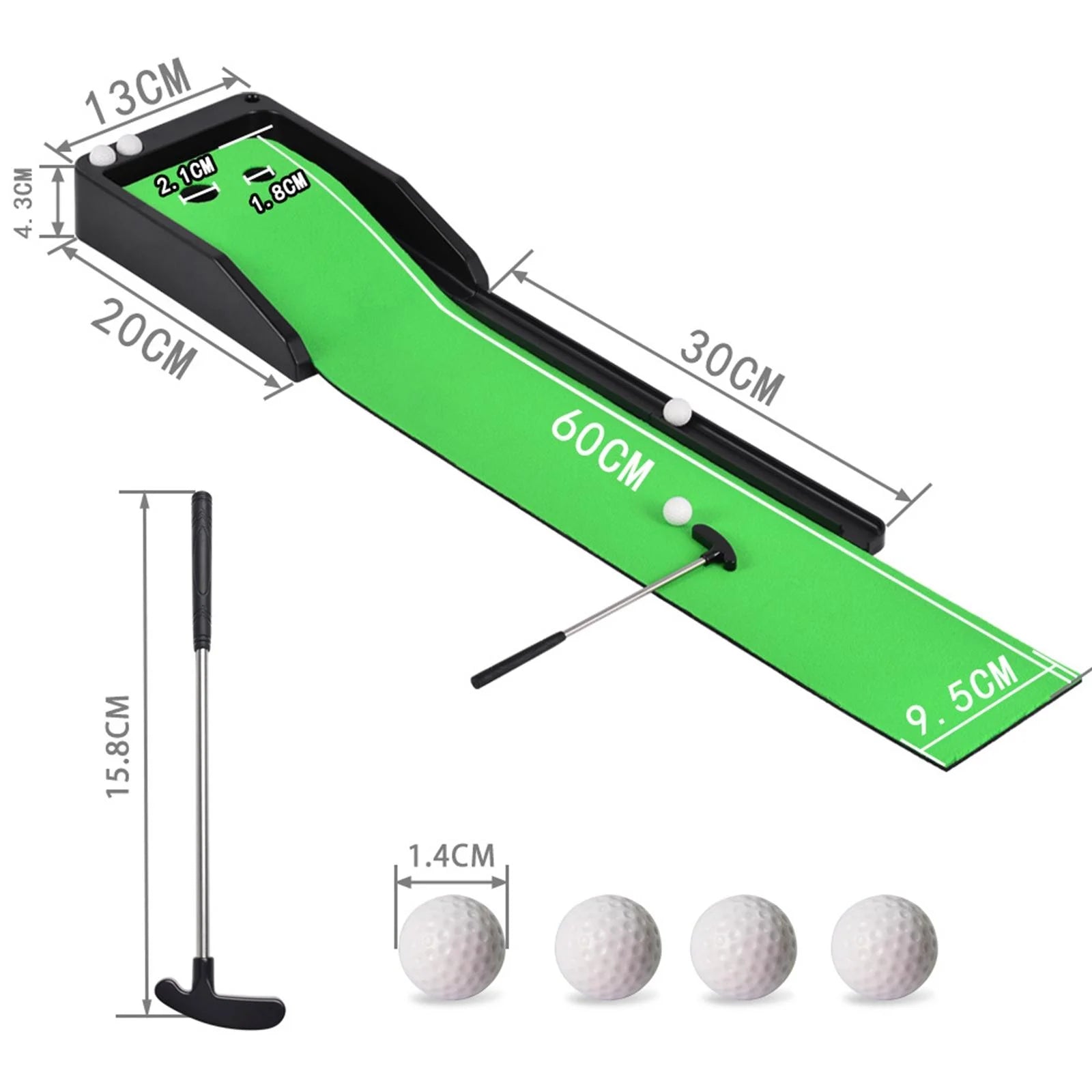 Golf Putting Mat Ball Return Trainer Golf Matt for Golfer Amateurs Beginners