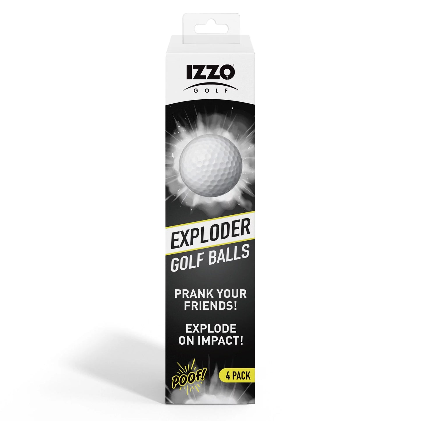 Exploder Prank Golf Balls, White and Dimpled, 4 Pack