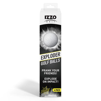 Exploder Prank Golf Balls, White and Dimpled, 4 Pack