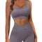 Women 2 Piece Outfits Workout Set Seamless Sport Butt Lifting Shorts Gym Yoga Booty Short Crop Tank Top Tracksuit