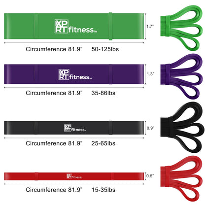 Pull up Resistance Band Mobility Stretch Powerlifting Anti-Snap GREEN 50-125Lbs