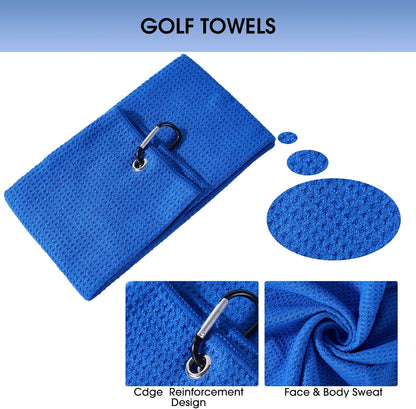 Golf Club Cleaner and Tool Accessories,Comes with a Golf Towel, Golf Club Brush,Golf Club Groove Sharpener,Golf Ball Marker,Mini Golf Score Shot Stroke Counter