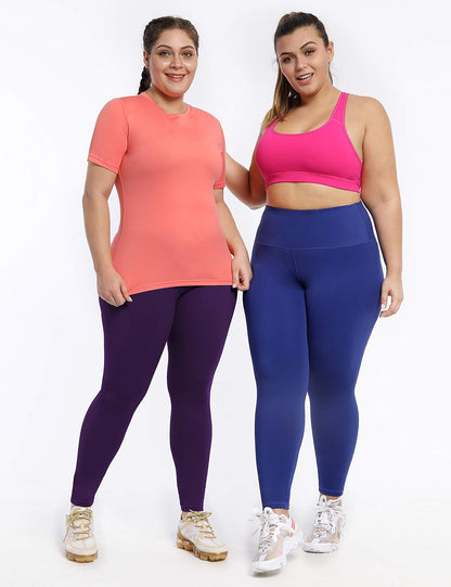 22"/26"/28" Inseam Yoga Pants Inner Pocket Workout Capris Running High Waist Full Length Leggings Tummy Control