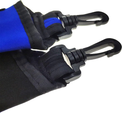 Golf Ball Bag Golf Ball Holder Golf Balls Carrier Bag for 3 Balls and Tees (Black+Blue)