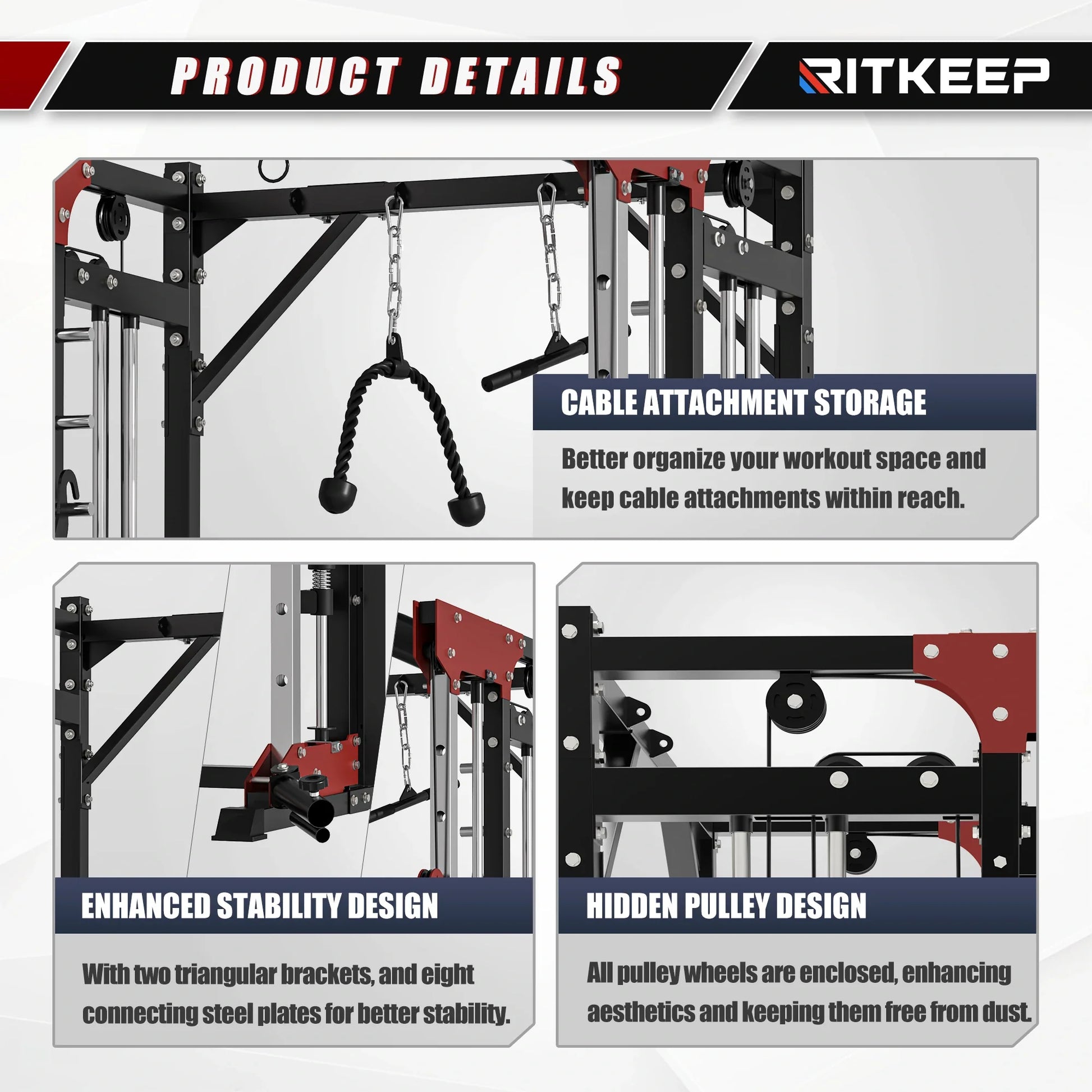 PMAX 5600 Home Gym Smith Machine - Integrated Weight System