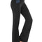 Women Bootcut Yoga Pants with Pockets Female High Waist Bootleg Trousers Workout Activewear Black L