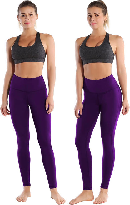 22"/26"/28" Inseam Yoga Pants Inner Pocket Workout Capris Running High Waist Full Length Leggings Tummy Control