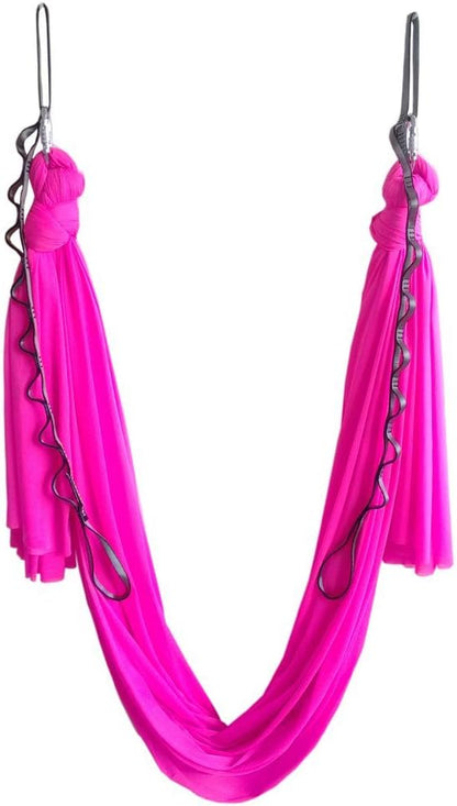 Aerial Yoga Hammock 5.5 Yards Yoga Swing Pilates Silk Home Fitness Include Carabiner,Daisy Chain, Pose Guide